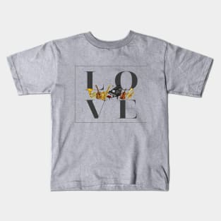 Love Music Musician Band Orchestra Instruments Kids T-Shirt